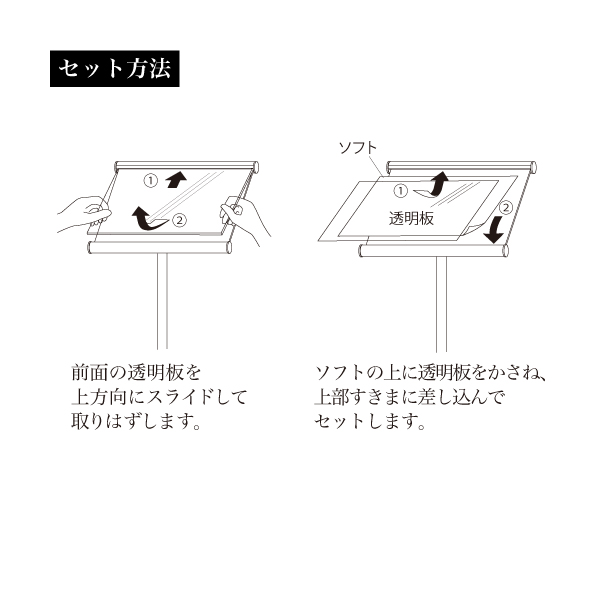 案内板スタンド2308のセット方法